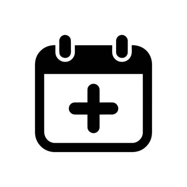 Sağlık hizmetleri randevusu ya da sağlık programlarını temsil eden tıbbi takvim simgesi