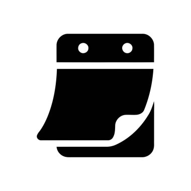 Etkili zamanlama ve olay planlama için sayfaları döndüren takvim simgesi