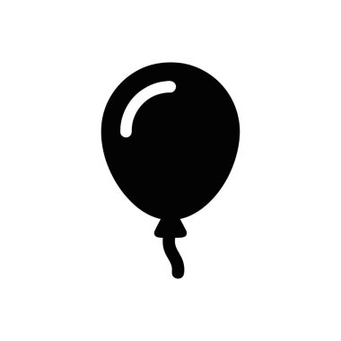 Beyaz arkaplandaki basit siyah siluet simgesi festival tasarımları veya kutlamalar için mükemmeldir