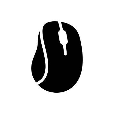 Tipik bir bilgisayar giriş aygıtı tasvir eden fare ana hatları simgesi modern dijital teknolojiyi ve ofis ekipmanlarını temsil eder