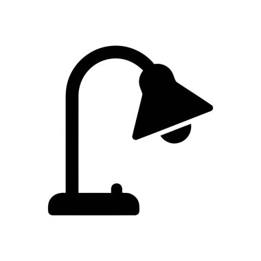 Çalışma ya da ofis işi için masa lambasının lamba silüeti