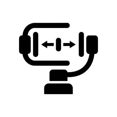 Cep telefonu veya küçük aygıt için ayarlanabilir genişlik mekanizması gösteren Holder simgesi