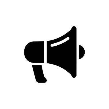 Megaphone symbol for effective communication and public announcements in a simple graphic design