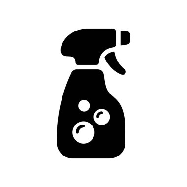 Beyaz arka planda baloncuk sembollü daha temiz sprey sprey sprey.