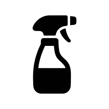 Ev temizliği ve bahçıvanlık için sprey şişesi silueti sıvı çözelti içerir ve dağıtım için bir tetikleyici pompa içerir