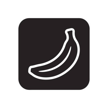 Yuvarlak bir meydanda muzlu meyve simgesi ve en az tek renkli çizgi biçimi