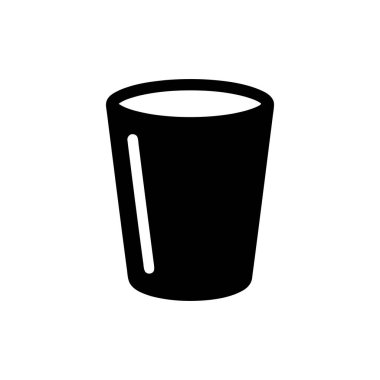 Katı siyah siluet içinde cam bardak kaldırıcı simgesi. İçecek ve içecek temaları için uygun beyaz bir arkaplan üzerine kuruludur.