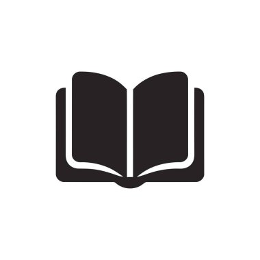 Açık bir kitabı bembeyaz arkaplanda izole edilmiş bir şekilde tasvir eden kitap simgesi Bu temiz grafik eğitimi ve bilgiyi temsil eder