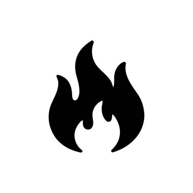 Fire flame heat icon symbol representing danger and energy a simple graphic design element for various applications