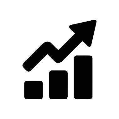 Büyüme simgesi, yükselen bir eğilim okuyla mali ilerlemeyi gösteren bir çubuk çizelgesi gösteriyorName