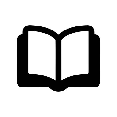 Eðitim edebiyatý veya çalýþma kavramlarý için ideal boş sayfalarý olan açık bir siluet içeren kitap sembolü