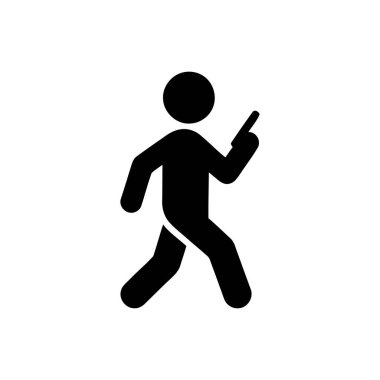 Silüet yürüyen ve yukarı doğru işaret eden kişi rehberlik sürecini ve gelecek yönünü simgeliyor