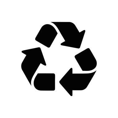 Çevre koruma ve daha temiz bir gezegen için sürdürülebilir uygulamaları temsil eden geri dönüşüm sembolü