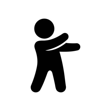 Gergin fitness elemanı ısınıyor ya da serinliyor. Bu basit simge sağlıklı bir yaşam tarzını temsil ediyor.