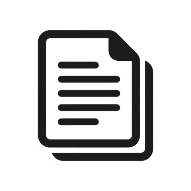 İş bilgisi için metin içeren yığın halinde belgeleri gösteren dosya belgesi simgesi