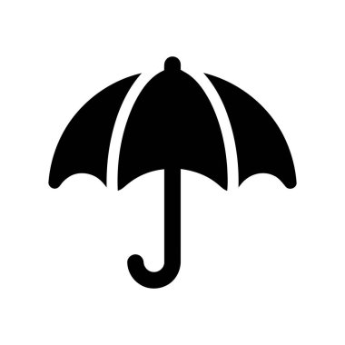 Şemsiye siluet grafik tasarımı hava koşullarından korunma sağlar