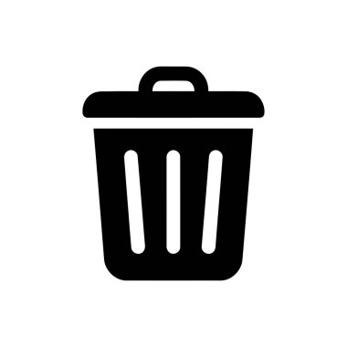 Çöp kutusu simgesi atık imha ve silme işlevini temsil ediyor