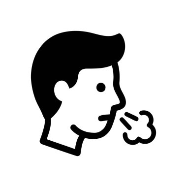 Öksürük Adam ikonu, grip ve solunum hastalığı belirtilerini gösteriyor.