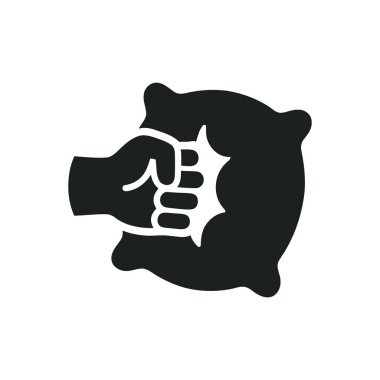 Yumuşak bir yastığı sıkılmış bir yumrukla yumruklamak öfkeyi ve stresi sembolize eder bu da duygusal rahatlamayı ve hayal kırıklığını yönetir.