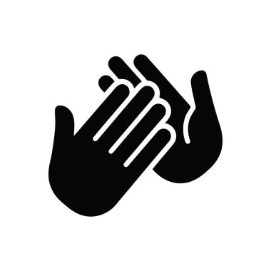 El çırpma hareketi ikonu başarılı bir başarı ve kutlamayı temsil ediyor