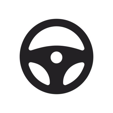 Direksiyon grafiği otomotiv kontrolü ve araç hareketini temsil ediyor açık bir sürüş ve yön sembolü