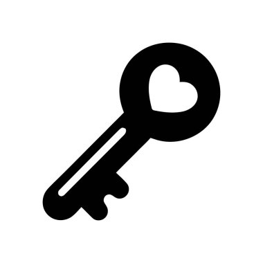 Kalp şeklinde bir deliği olan anahtar sembol aşk erişimini ve romantik bağlantıyı temsil ediyor.