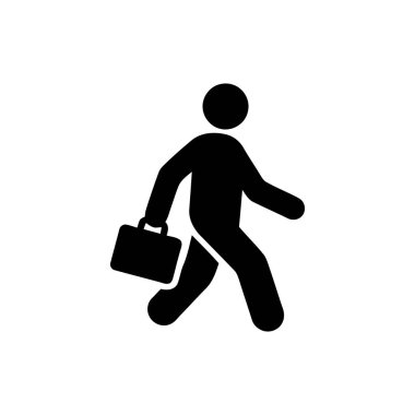 İş ve mesleki işleri temsil eden bir çantayla yürüyen kişi.