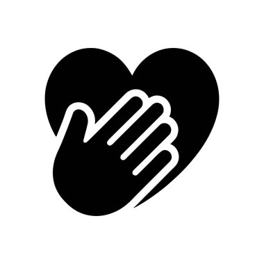 Sevdiklerine şefkat ve desteği simgeleyen kara bir kalbe nazikçe uzanmaya yardım etmek.