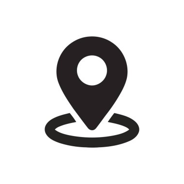 Çeşitli dijital uygulamalar için navigasyon ve coğrafi konumlandırmayı temsil eden konum haritası simgesi