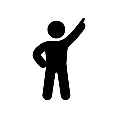 Temiz bir arkaplanda yön motivasyonunu ve gelecekteki hedefleri sembolize eden kararlılıkla yukarıya bakan kişi