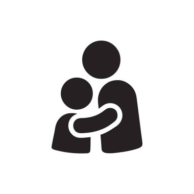 Sarılma ikonu, birbirini kucaklayan iki insan figürünü tasvir eder. Sevgi ve ilgiyi sembolize eder.