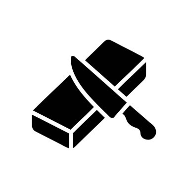 Bir kalıp katı yiyeceği mutfak bıçağıyla kesmek yemek pişirmek ya da yemek hazırlamak için kullanışlıdır.