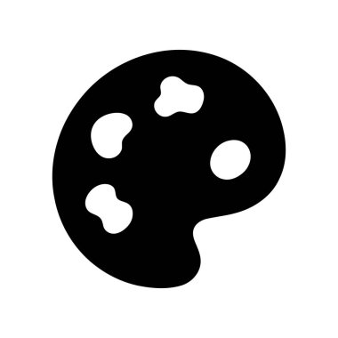 Sanatçılar paleti, yaratıcılığı ve sanatı simgeleyen beyaz bir zeminde beyaz boya izleri gösteriyor.