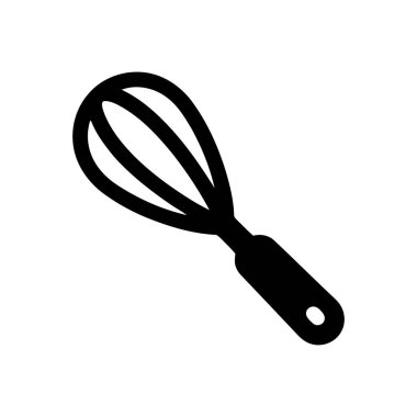 Mutfakta yemek ve pişirme ihtiyaçları için siluet simgesi çırp