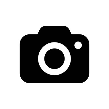 Modern uygulamalar için dijital fotoğrafçılığı ve görsel ortam yakalamayı gösteren kamera simgesi