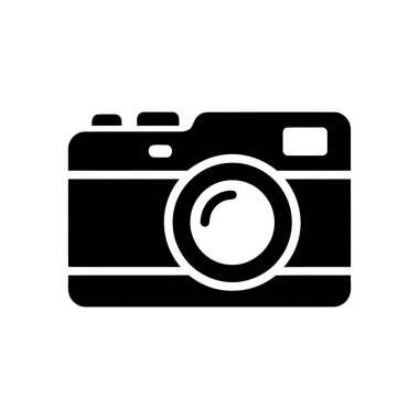 Fotoğraf medyası ve görsel içerik oluşturma için kamera simgesi