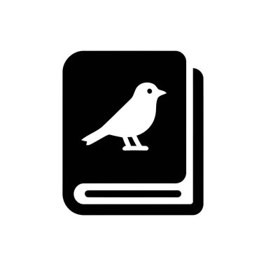 Eğitim okuma ve okuma yazmayı sembolize eden bir kitap ikonundaki kuş bu basit grafik öğrenme ve bilgi edinmeyi temsil ediyor.