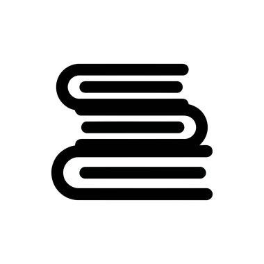 Eğitim bilgisini temsil eden ve basit bir grafik illüstrasyonunu öğrenen kitap yığını simgesi