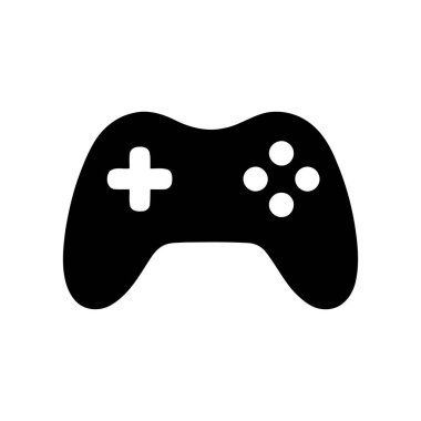 Oyun denetleyici siluet illüstrasyonu video oyunu eğlencesi ve dijital teknolojiyi temsil ediyor