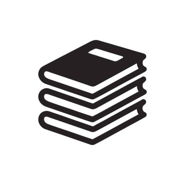 Akademik çalışmalar için eğitim öğrenim ve bilgi kaynaklarını temsil eden ikon yığınları