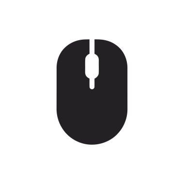 Temiz beyaz arkaplan üzerinde modern teknoloji ve dijital denetimi temsil eden fare bilgisayarı giriş aygıtı simgesi