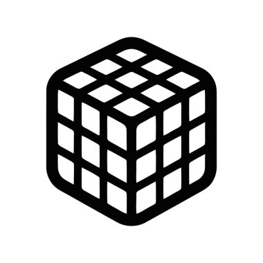 Basit bir izometrik ızgara tasarımında oluşturulmuş soyut geometrik blok yapısı