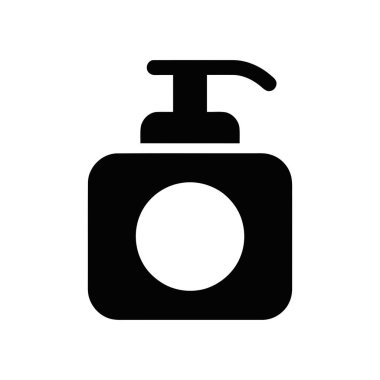 Pompa şişesi çeşitli hijyen ve kozmetik ürün tasarımları için kullanışlı boş bir dairesel etiket alanı içerir