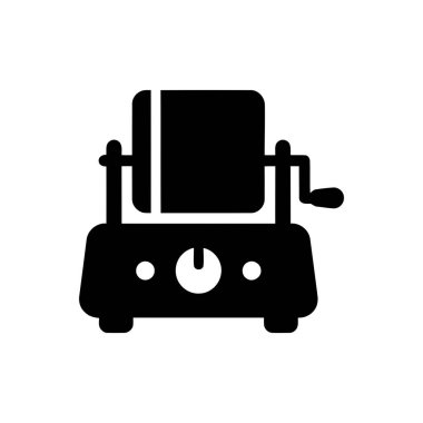 Endüstriyel ve inşaat amaçları için karıştırma makinesi silueti Bu ekipman çimento ve beton iş için gereklidir