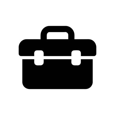 Profesyonel siluet tasarımlı evrak çantası simgesi grafiği