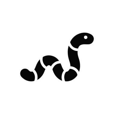 Solucan sürünen segmentli bir vücut ve temiz beyaz bir arkaplan üzerinde küçük bir göz