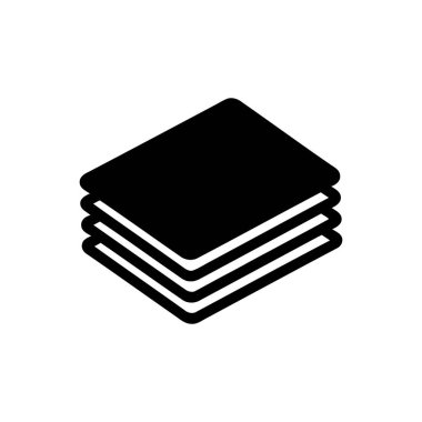 Katmanlı dokümanlar grafik çeşitli kullanım için yuvarlak köşeli üç yığın yaprak tasvir