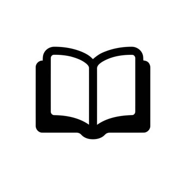 Öğrenme ve bilgi edinmeyi temsil eden kitap simgesi Eğitim veya öğrenim için basit grafik sembolü