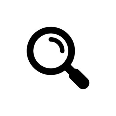 Cam arama ikonu keşif ve araştırmayı temsil ediyor.