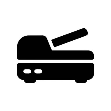 Belge taraması için modern ofis ekipmanlarını gösteren tarayıcı aygıtı simgesi